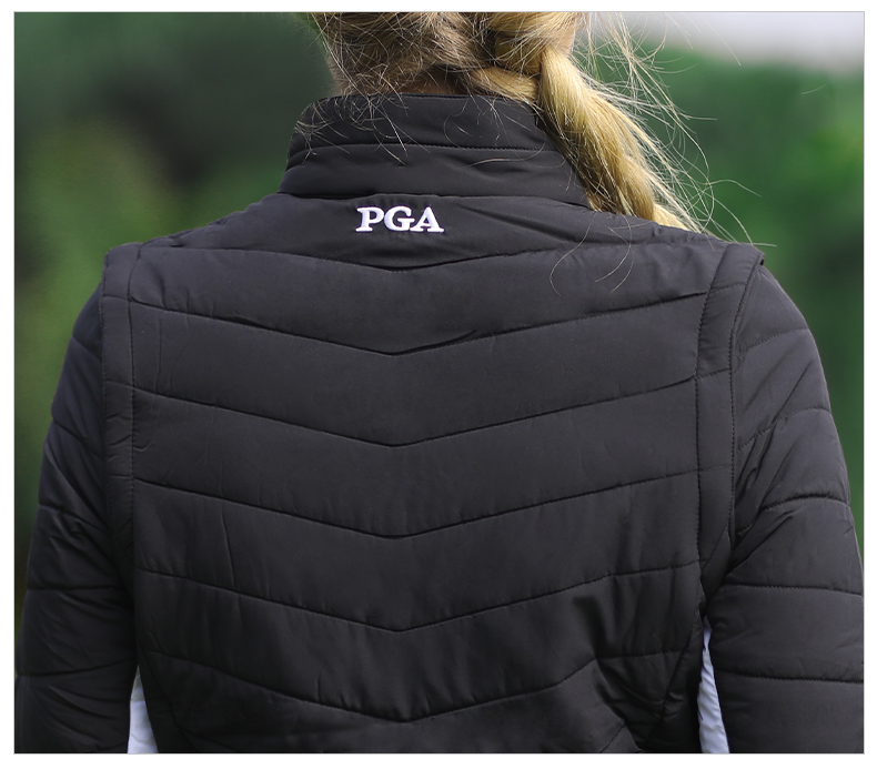 美国PGA高尔夫马甲女/长袖外套防水防风衣套装可拆卸袖子背心