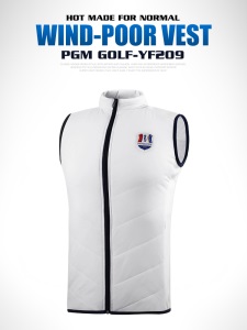 PGM 2021冬装 高尔夫球衣服装男秋冬马甲golf羽绒棉背心外套上衣
