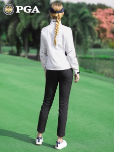 美国PGA 新品高尔夫外套女春夏季套装时尚御寒防风衣暗藏口袋