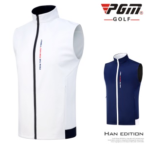 PGM 高尔夫球衣服装 男 秋季马甲 保暖背心 防风衣外套 比赛球服