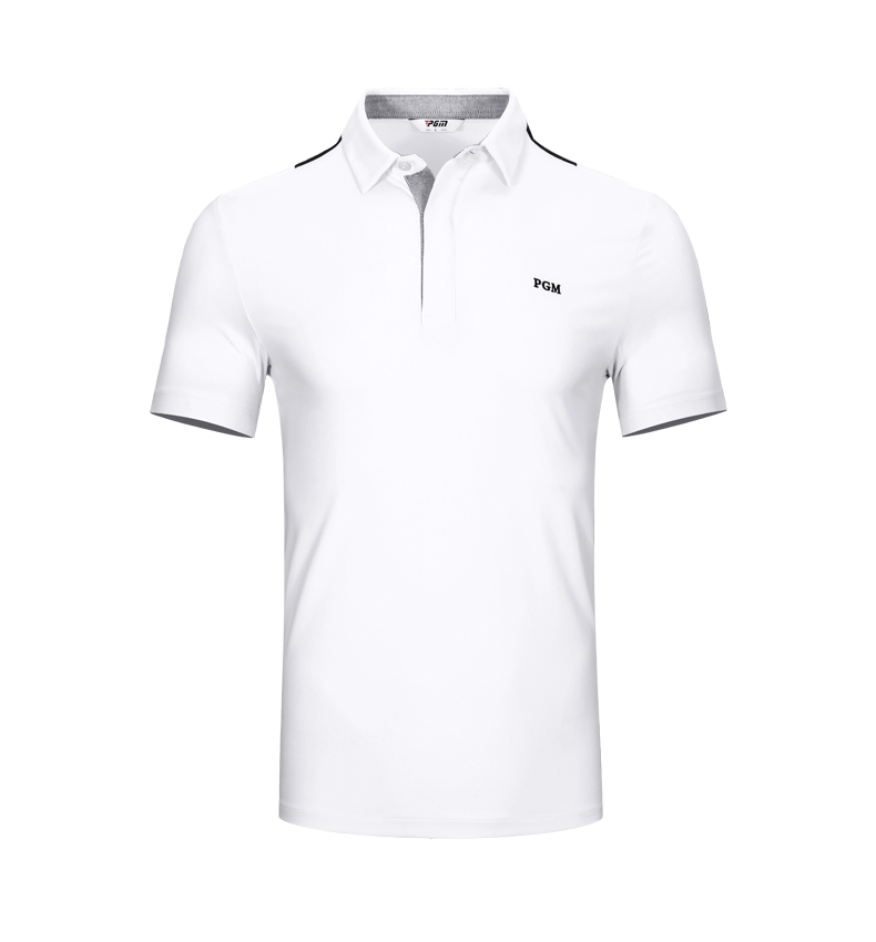 PGM 2021夏季 高尔夫服装男短袖t恤弹力运动面料衣服golf男装上衣