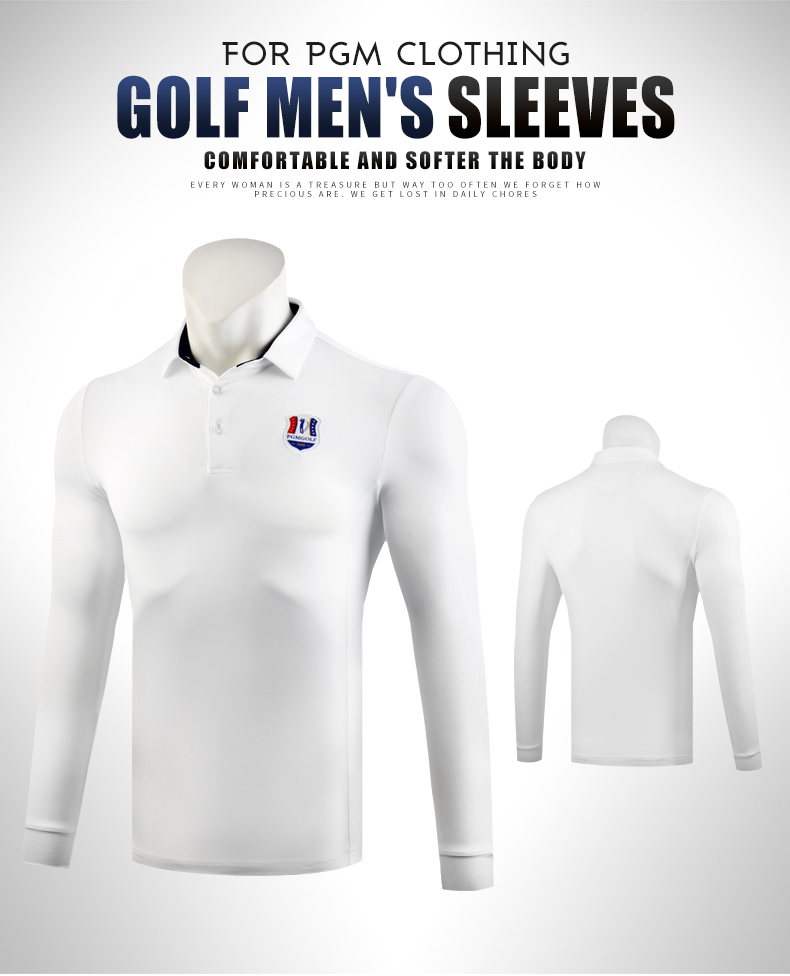 PGM 高尔夫服装男秋冬季长袖t恤比赛同款球服男装上衣服装