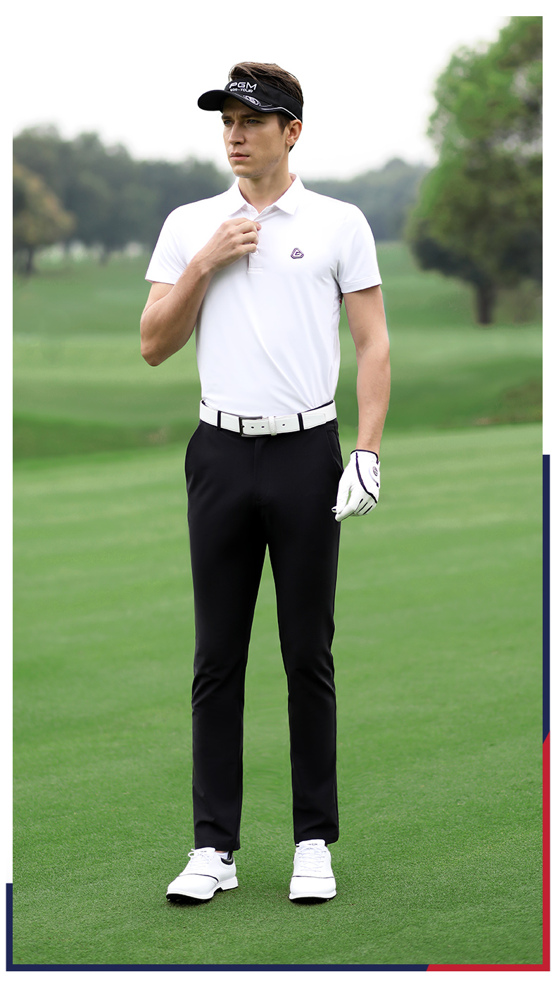 PGM 2021夏季 高尔夫男装短袖T恤舒适透气型衣服运动上衣服装男