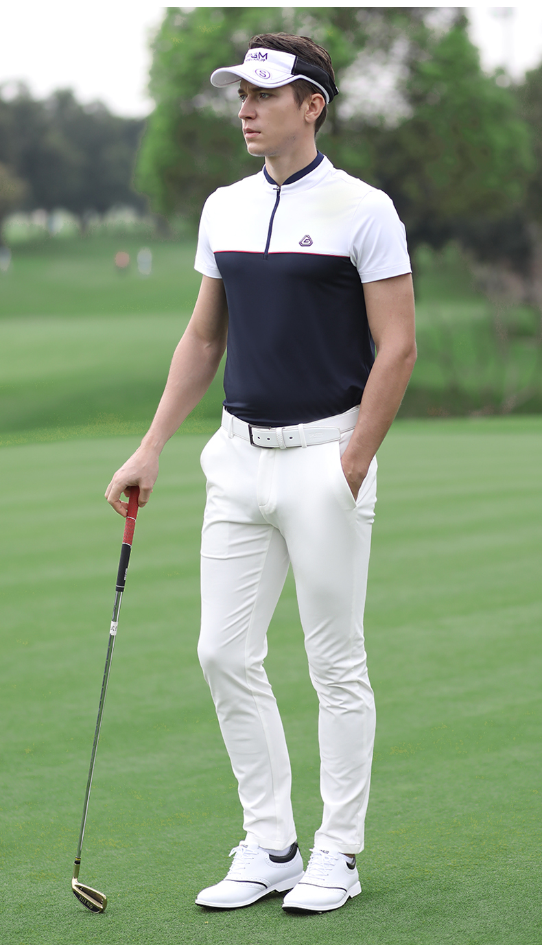 PGM 夏季新款 高尔夫服装男士短袖t恤速干面料夏季男装衣服上衣
