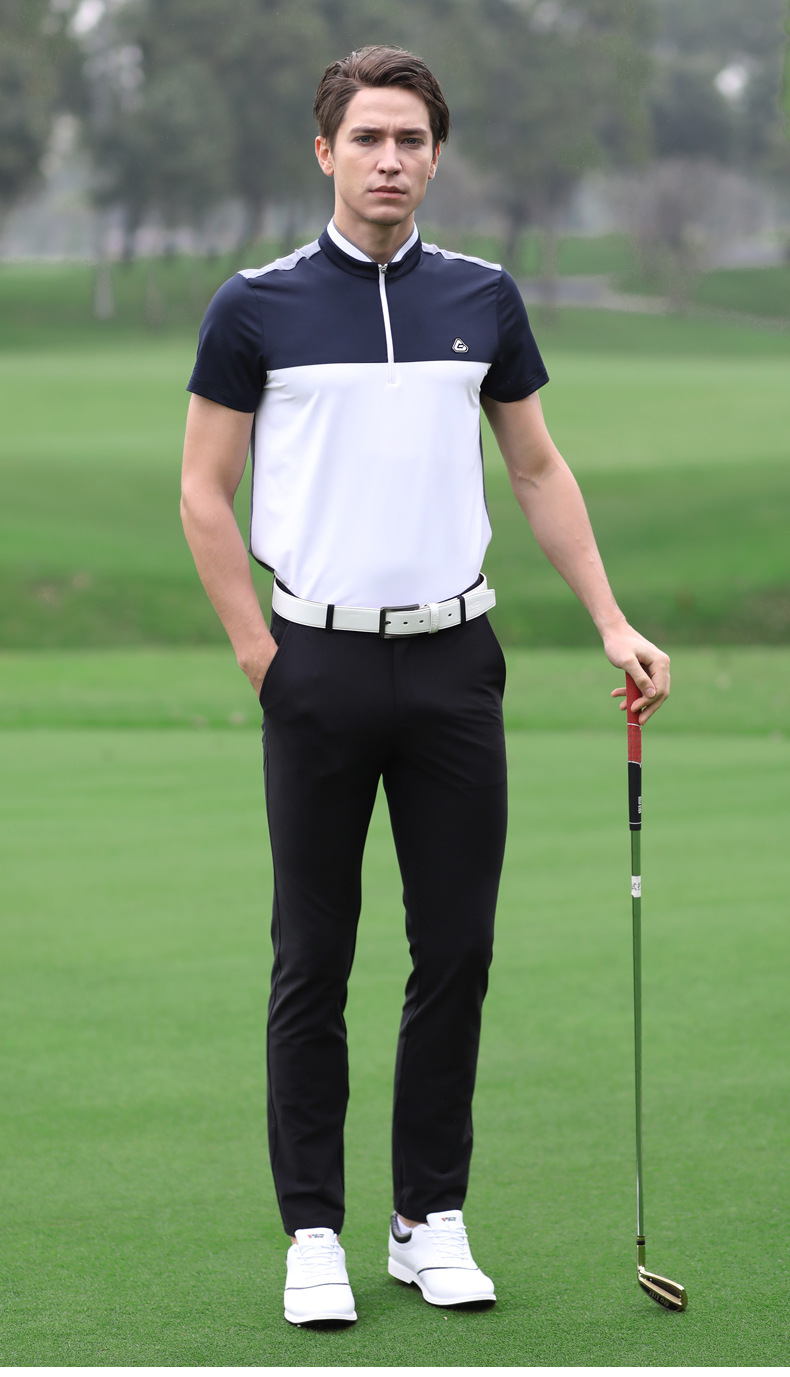 PGM 新品 高尔夫服装 男士短袖t恤 golf透气速干男装衣服