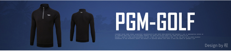 PGM 高尔夫服装冬装 男士上衣外套长袖T恤加绒加厚衣服保暖套头衫