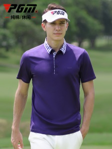 PGM 高尔夫服装男短袖t恤golf休闲纯棉衣服上衣夏季透气男装衣服