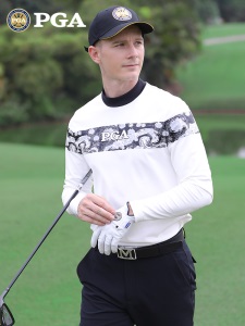美国PGA 秋夏季新品 高尔夫服装 男士长袖T恤 运动衣服 打底衫