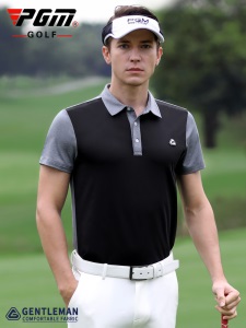 PGM 高尔夫服装男士短袖t恤透气速干golf上衣服男装夏季比赛球服