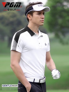 PGM 高尔夫服装男短袖t恤男装golf衣服透气速干夏季运动面料上衣