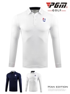 PGM 高尔夫服装男秋冬季长袖t恤比赛同款球服男装上衣服装