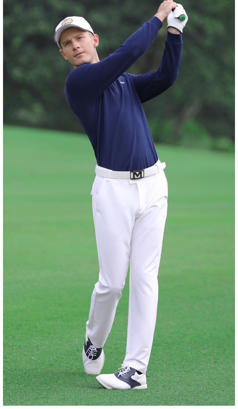 美国PGA 高尔夫裤子男士秋冬加厚磨绒长裤golf防水球裤服装男装
