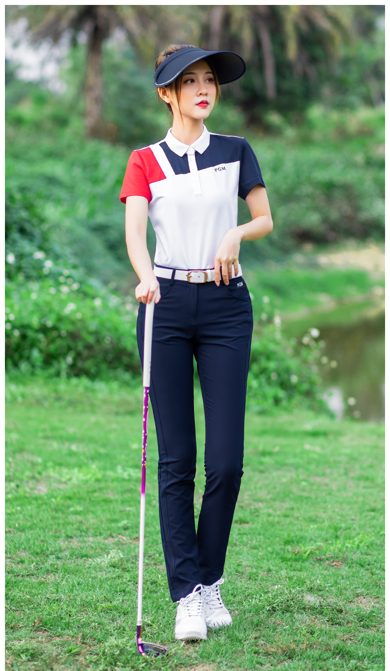 PGM高尔夫女装套装上衣夏季短袖t恤网球服速干衣服裤高尔夫服装女