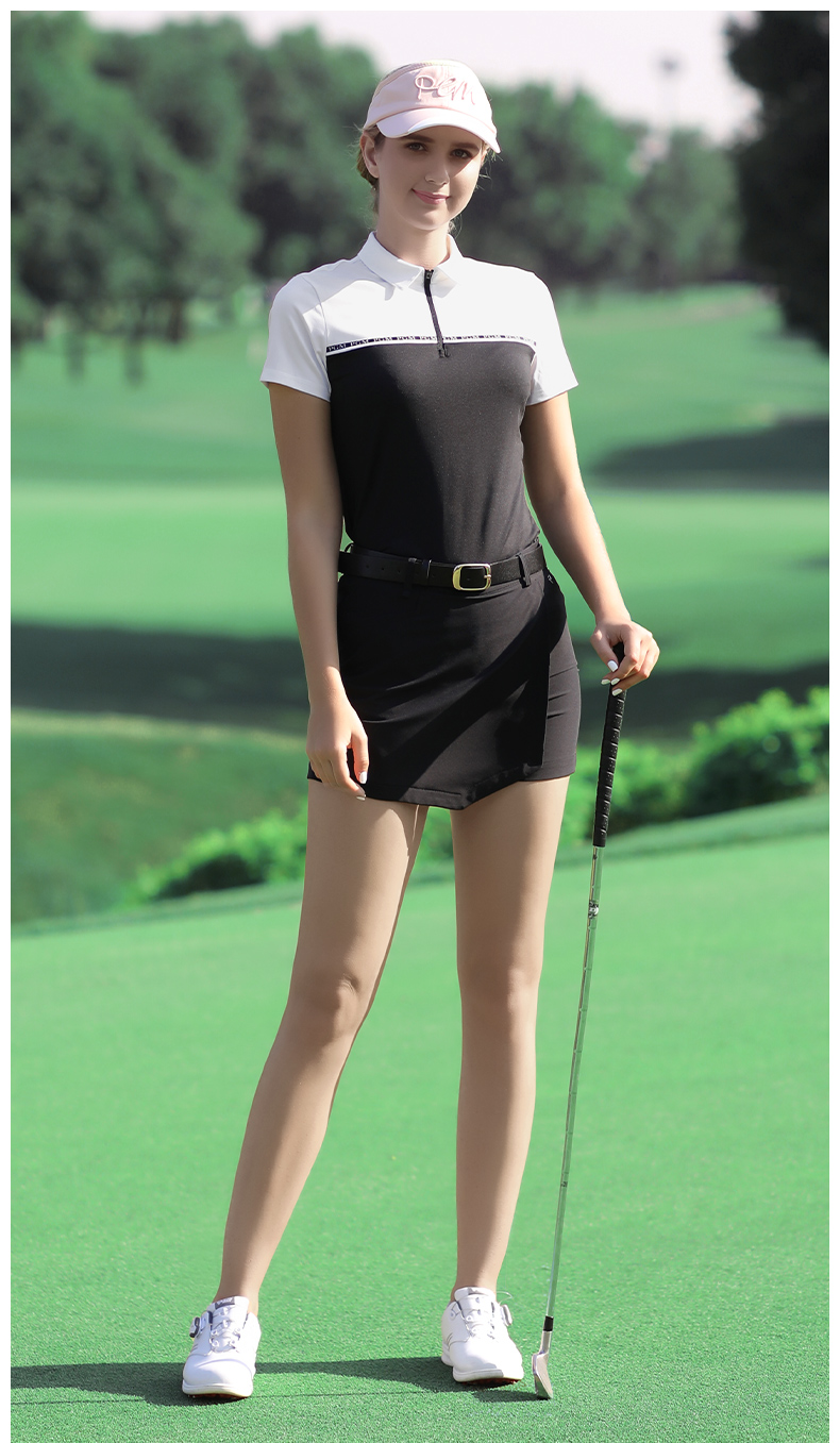PGM高尔夫服装女装夏季短袖T恤golf衣服2021新品时尚网球服饰上衣
