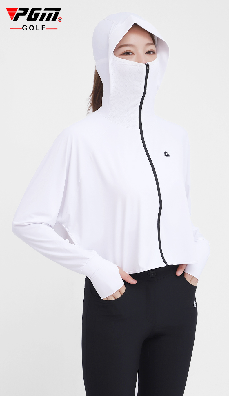 PGM高尔夫披肩夏季新品女连帽遮阳衣服薄款外套速干UPF40+防晒衣