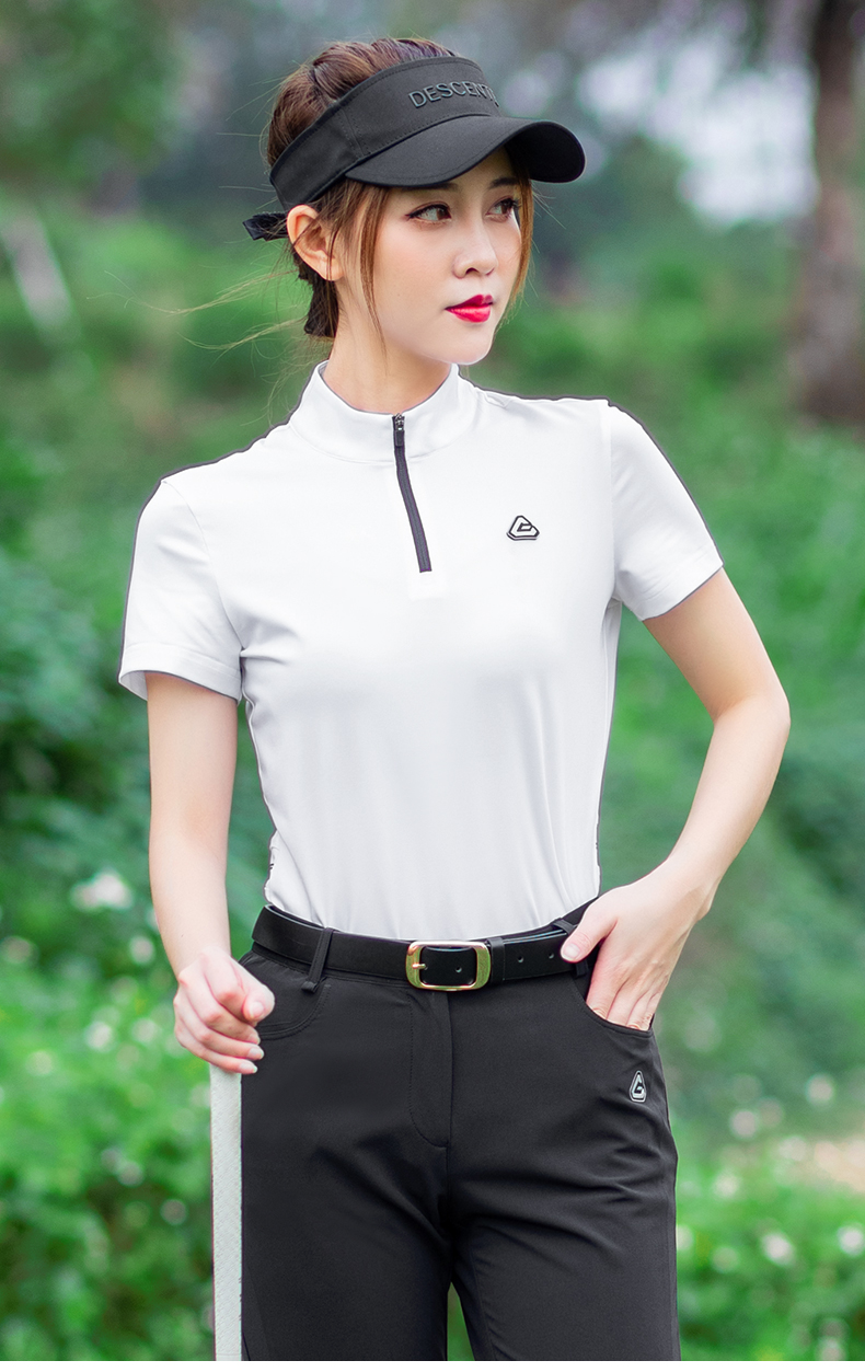 PGM 正品夏季新品高尔夫服装2021女士短袖T恤 速干面料 女装衣服