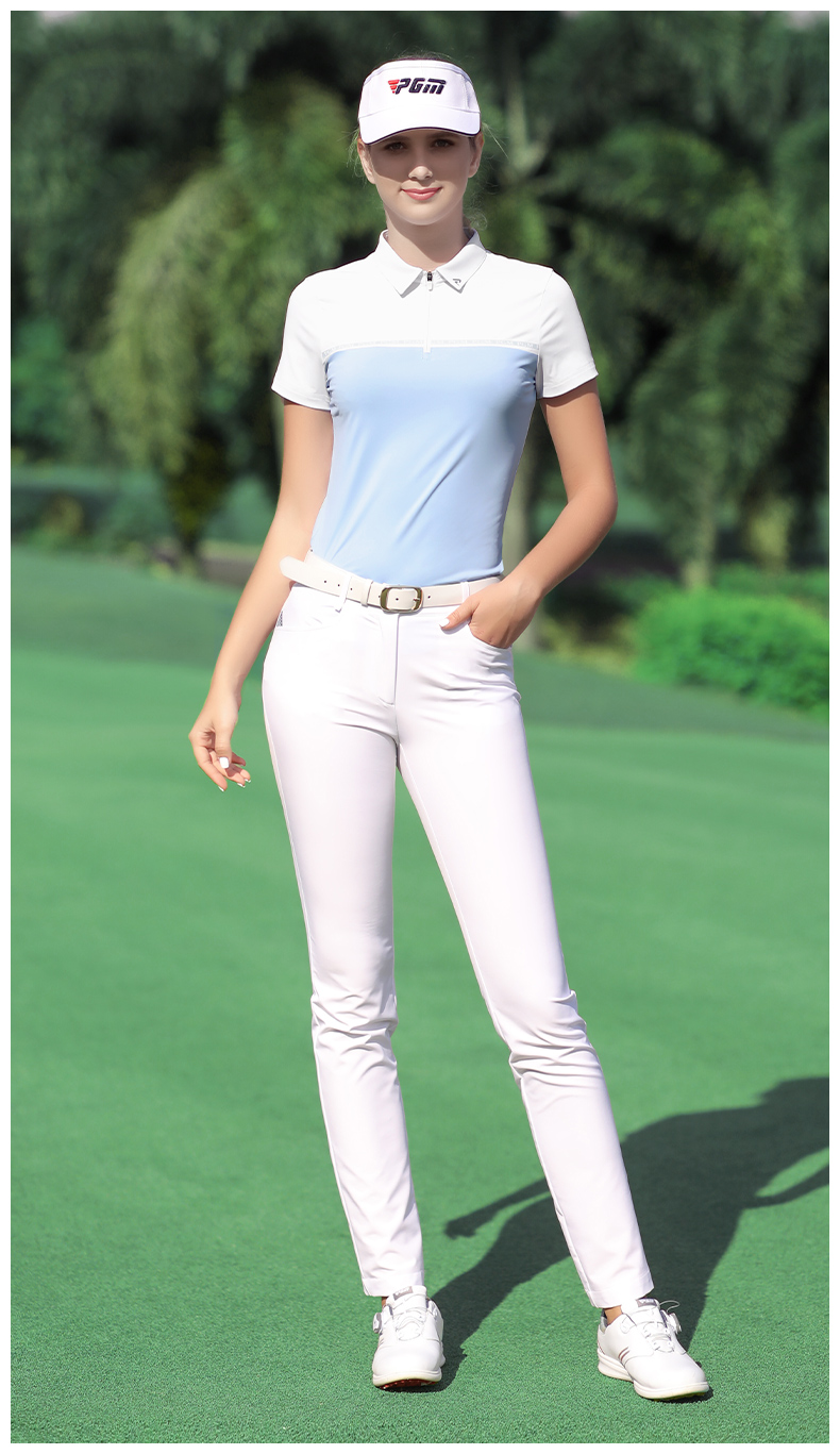 PGM高尔夫服装女装夏季短袖T恤golf衣服2021新品时尚网球服饰上衣