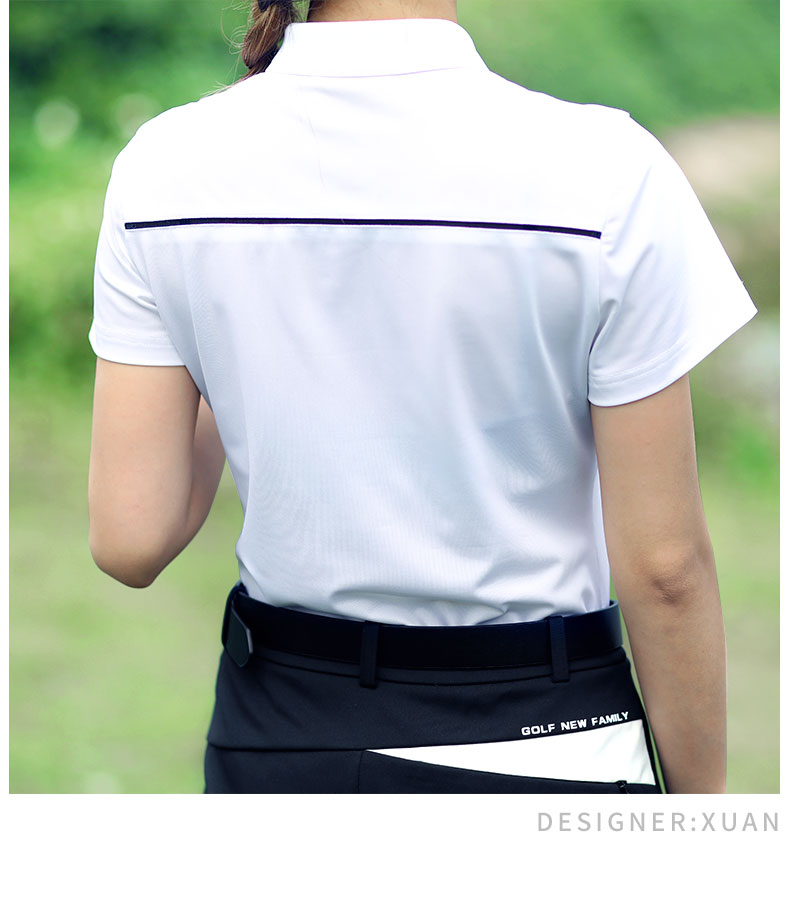 PGM正品夏季高尔夫服装2021女士短袖t恤golf女装套装透气衣服上衣