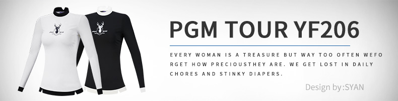 PGM高尔夫女装上衣 高尔夫衣服 春夏季服装长袖T恤修身高尔夫套装