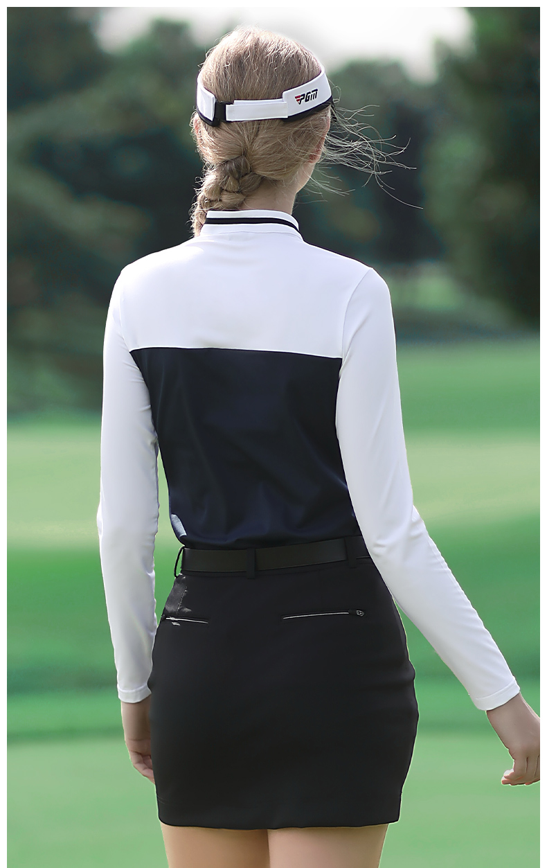 PGM高尔夫球服装女韩国版女装夏季时尚长袖t恤裙子显瘦衣服套装