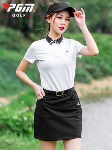 PGM 正品夏季高尔夫女装新品上衣短袖T恤运动衣服+半裙子速干面料
