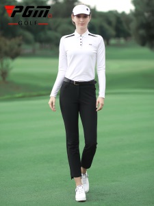 PGM 2021新品高尔夫女士长袖上衣春夏季舒适时尚t恤百搭显瘦服装