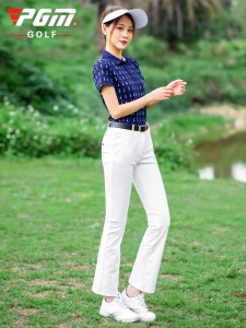 PGM 正品新品 高尔夫服装女衣服套装夏季运动服上衣速干短袖T恤