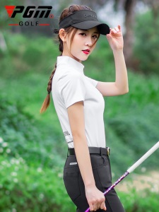 PGM 正品夏季新品高尔夫服装2021女士短袖T恤 速干面料 女装衣服