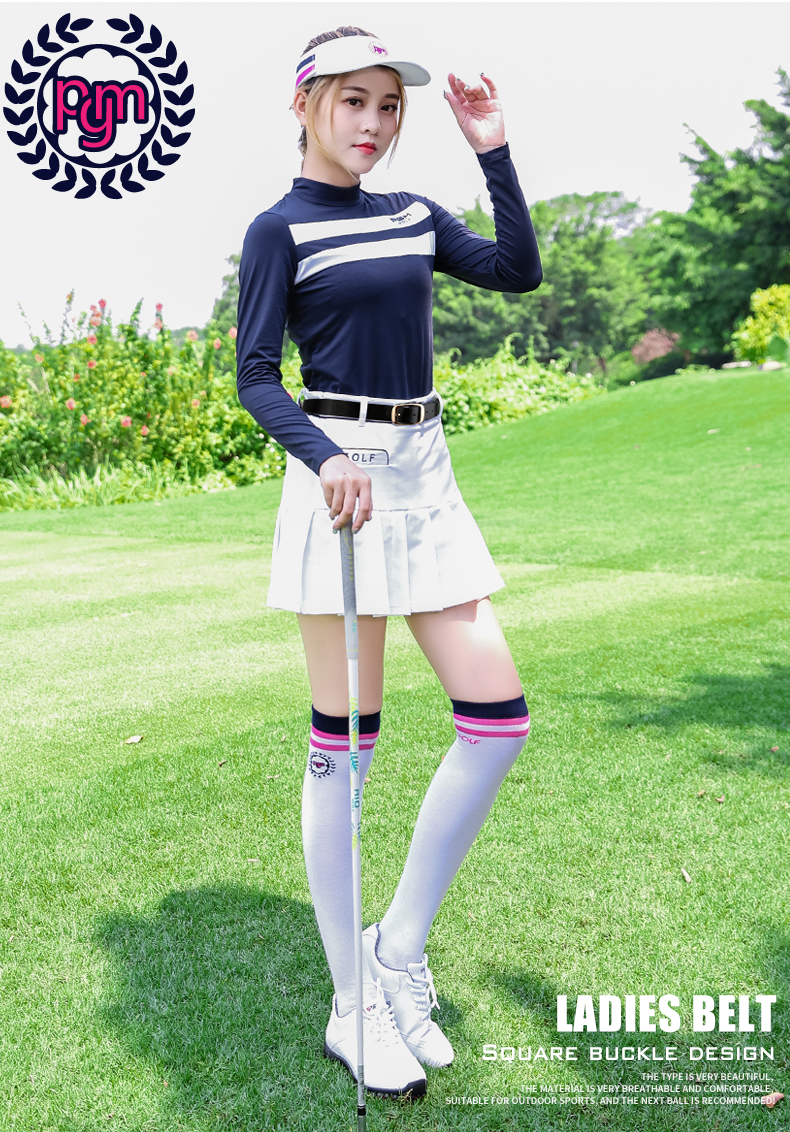PGM 韩版 高尔夫皮带 柔软PU 女士 百搭装饰 方扣腰带 运动皮带