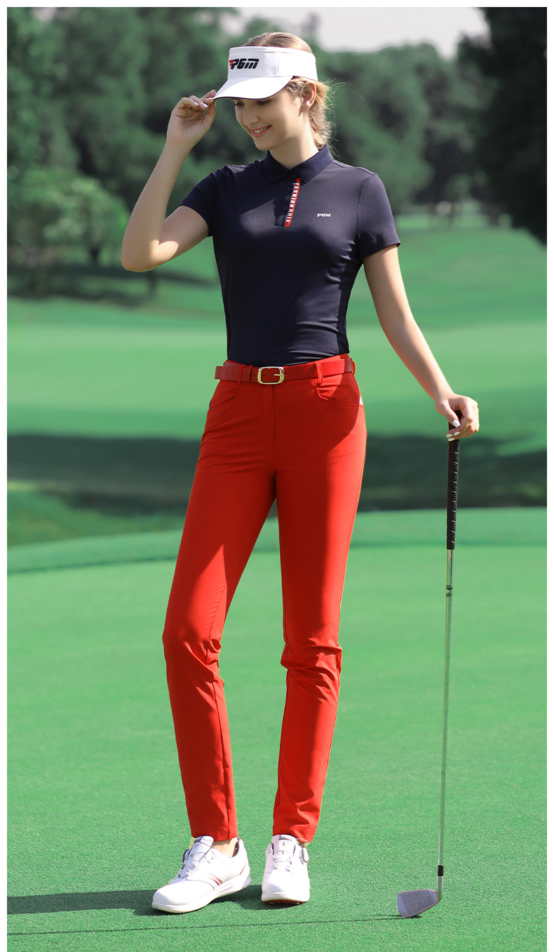 PGM高尔夫裤子女夏季golf球裤修身显瘦长裤时尚弹力高尔夫女裤