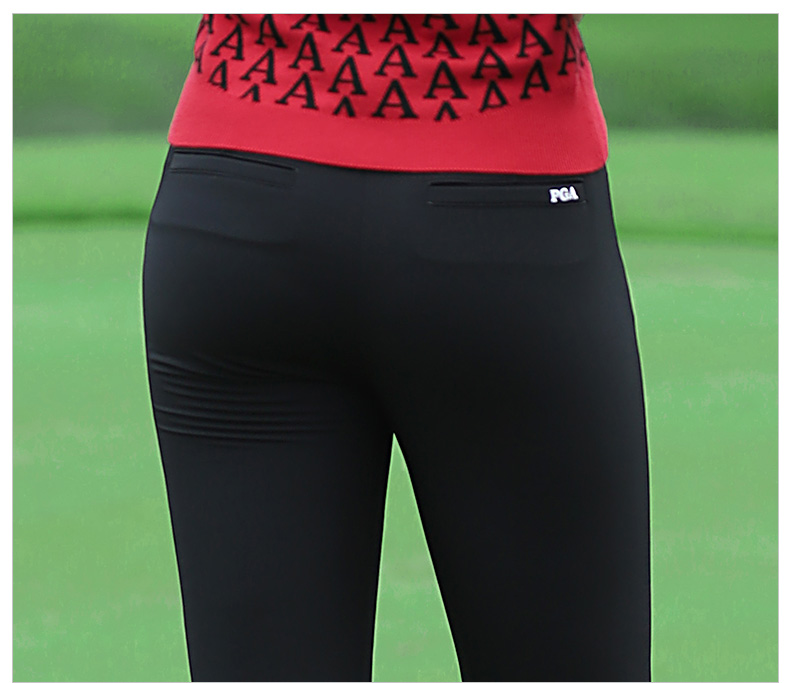 美国PGA 2021高尔夫裤子女春秋季高尔夫九分裤女装裤柔软磨绒内里
