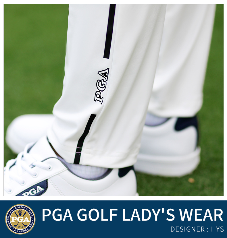 美国PGA 2021新款 高尔夫服装 女士长裤夏季女装弹力修身裤子