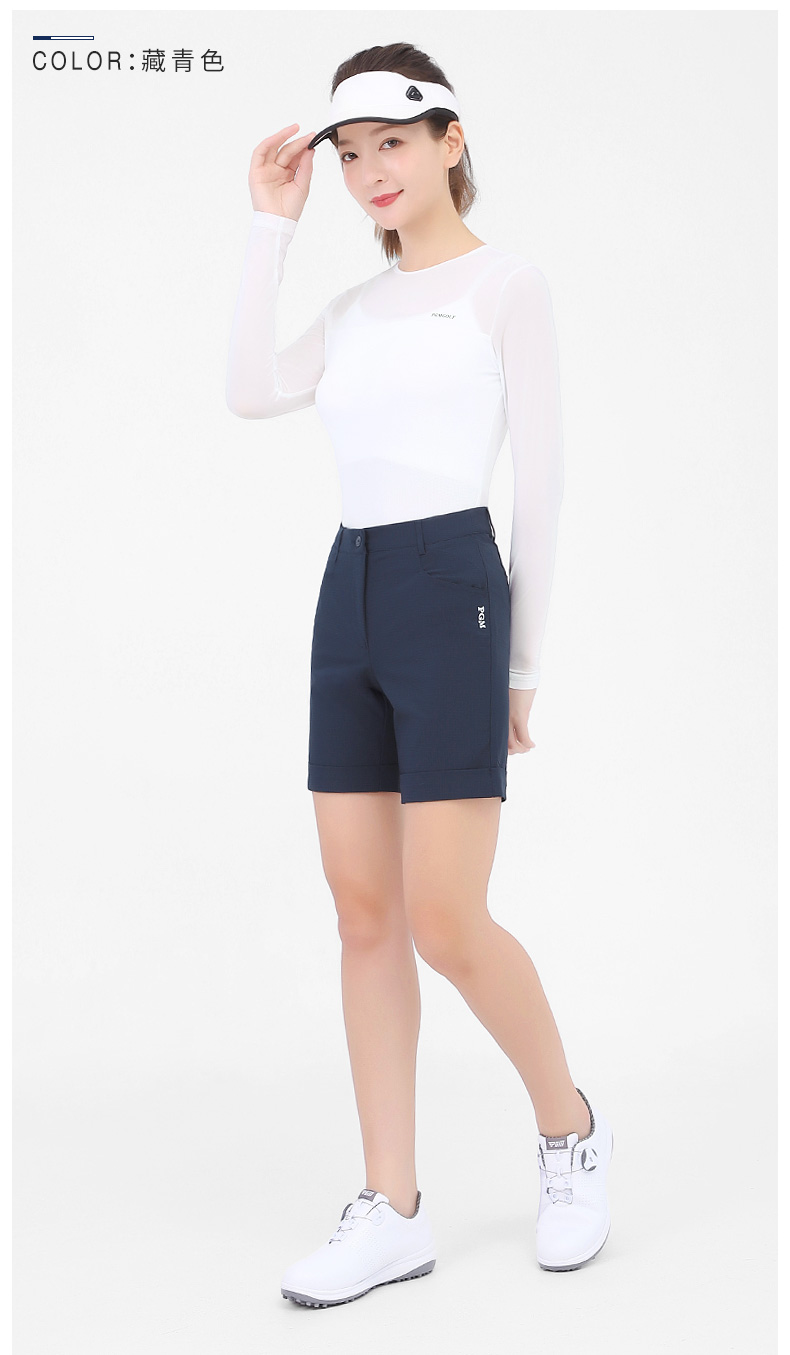 PGM夏季高尔夫裤子女士弹力五分裤2021新品速干服装时尚运动短裤