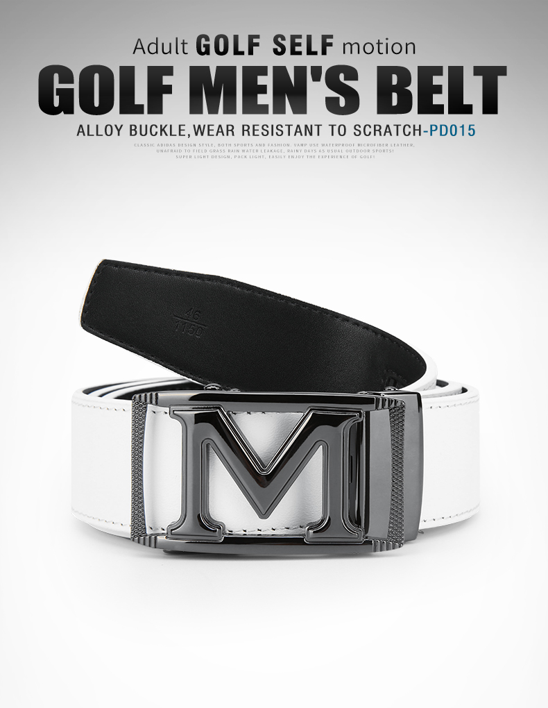 PGM 高尔夫皮带 男士 头层牛皮 质感合金扣头 golf腰带 简约百搭
