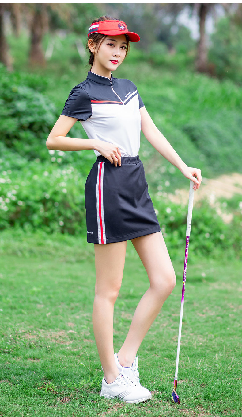 PGM 2021新款 高尔夫女装套装 女士裙子 夏季golf短裙 带安全裤