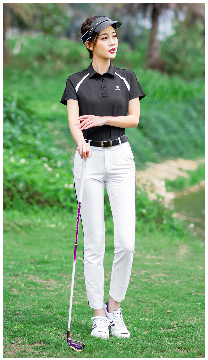 PGM 2021新品 高尔夫裤子 女士九分裤夏季运动服装高弹显瘦长裤