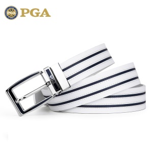 美国PGA 高尔夫皮带男士双面可旋转针扣皮带头层牛皮腰带合金扣头