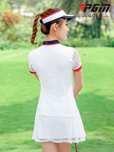 PGM新高尔夫连衣裙夏季女高尔夫裙子银丝网裙子修身显瘦透气服装