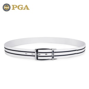 美国PGA 高尔夫皮带男士双面可旋转针扣皮带头层牛皮腰带合金扣头