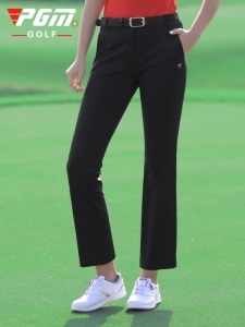 PGM 2021新品高尔夫裤子女裤夏季九分裤显瘦长裤弹力喇叭女装球裤