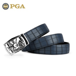 美国PGA 高尔夫皮带 男士 头层牛皮 合金自动扣头 时尚运动腰带