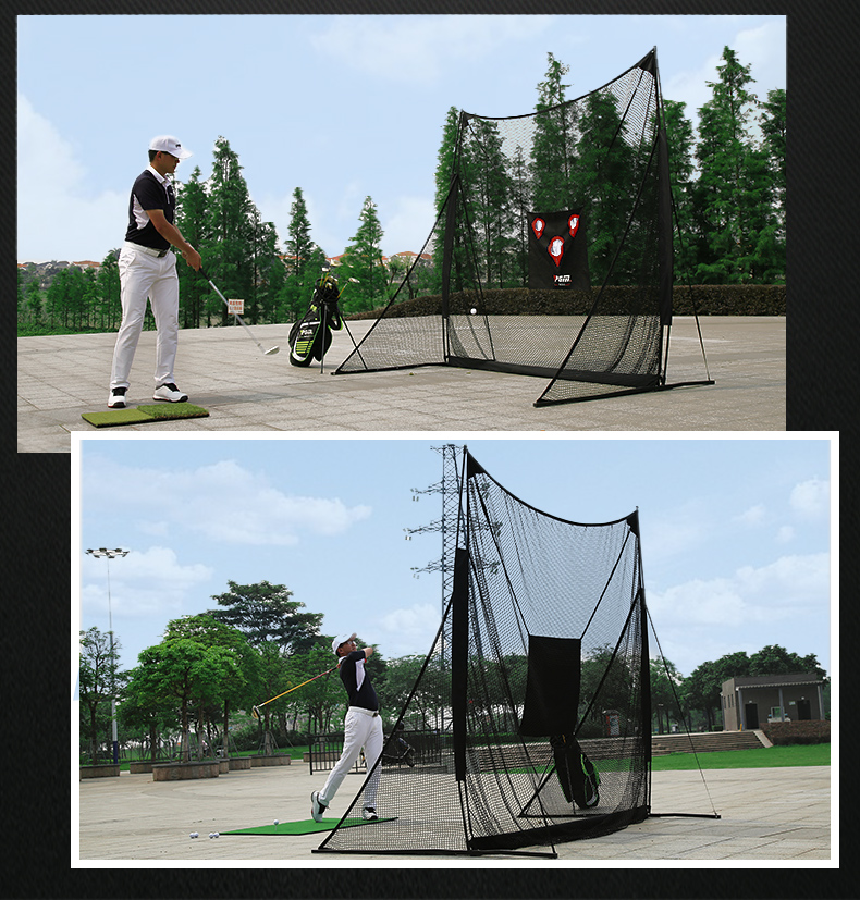 PGM 双靶布！室内高尔夫球练习网 打击笼 挥杆切杆训练器材用品