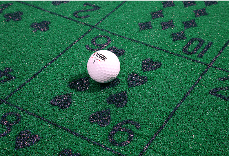 PGM 100*350cm 室内高尔夫球推杆练习器迷你家用游戏地毯儿童套装