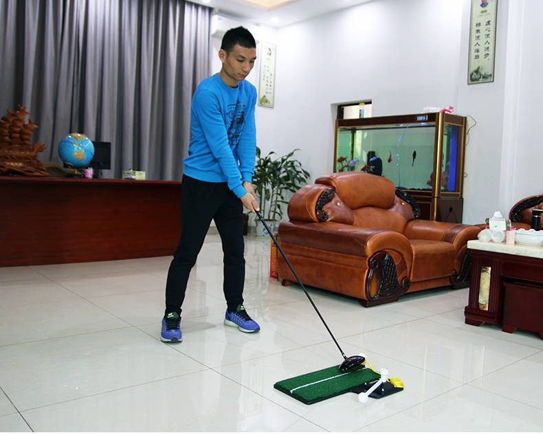 PGM 室内高尔夫 挥杆训练器材 初学挥杆练习 打击垫 旋转练习器