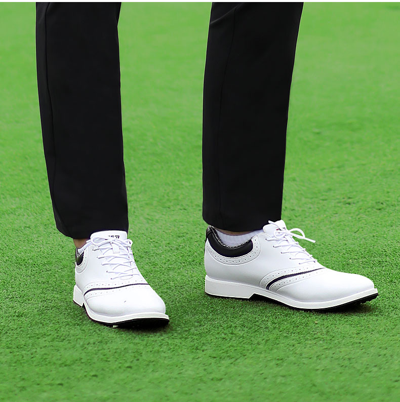 PGM 高尔夫球鞋男布洛克鞋防侧滑鞋钉防水软超纤皮鞋golf休闲男鞋