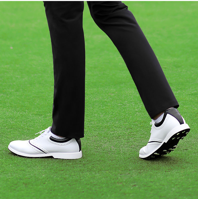 PGM 高尔夫球鞋男布洛克鞋防侧滑鞋钉防水软超纤皮鞋golf休闲男鞋