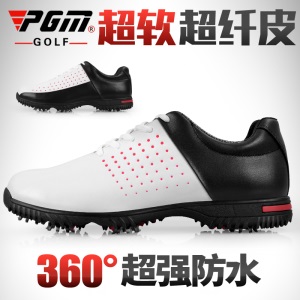 PGM 高尔夫鞋男鞋防水球鞋golf超纤皮鞋休闲运动鞋子八爪活动钉鞋