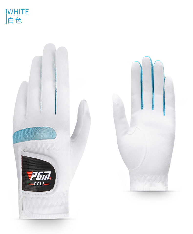 PGM 高尔夫球手套女士高尔夫手套超纤布左右双手golf防滑透气手套