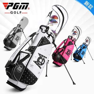 PGM 2021新款高尔夫球包女士支架包韩版球杆包透明球帽防水超纤包