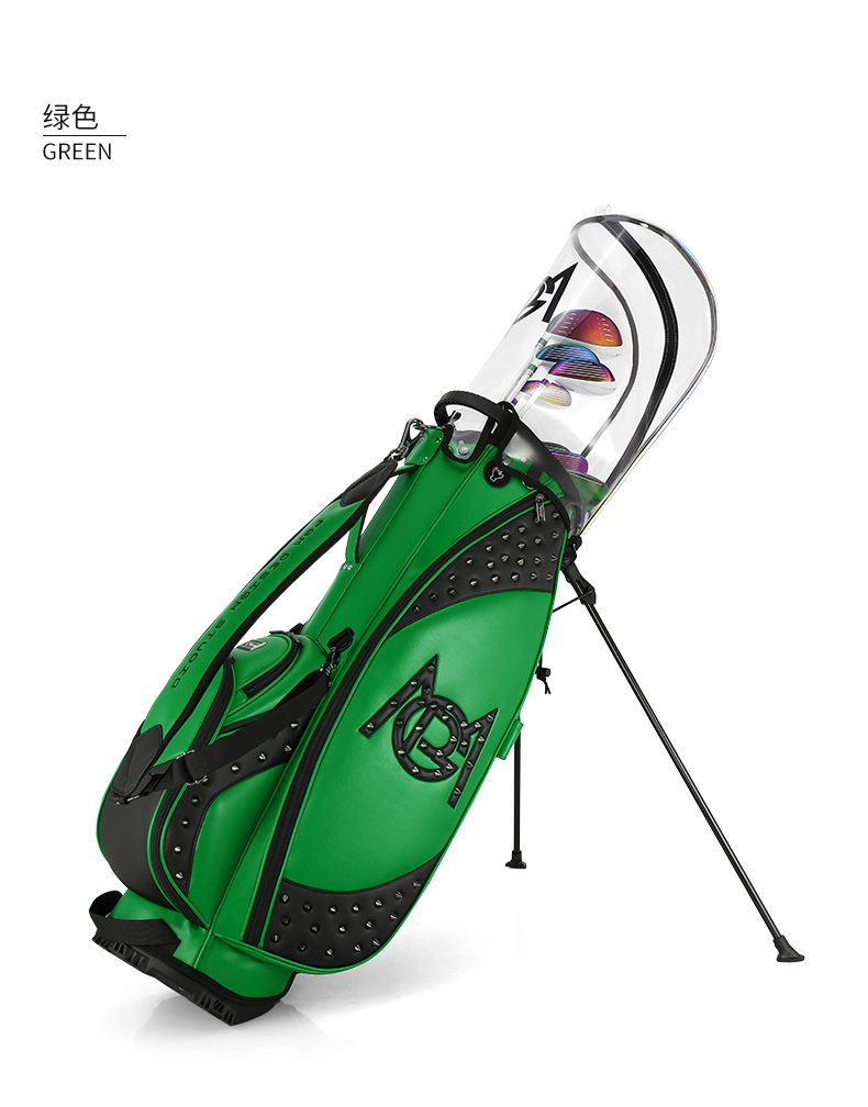 PGM 2021新款高尔夫支架包女韩版铆钉golf球包透明球帽防水球杆包